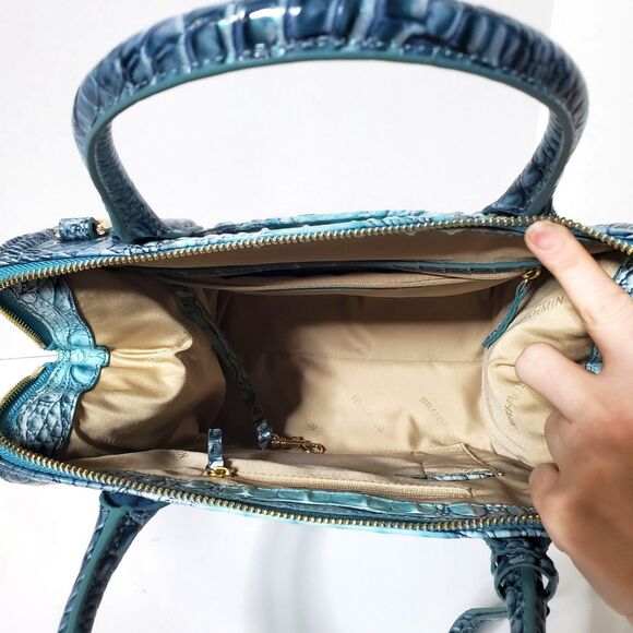 Brahmin Spearmint Blue Caroline Melbourne Satchel Handbag NWT - Picture 9 of 10